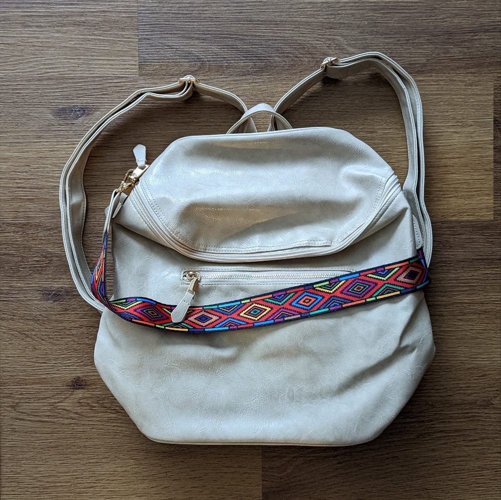 NWOT Vegan Leather Convertible Backpack